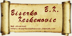 Biserko Keskenović vizit kartica